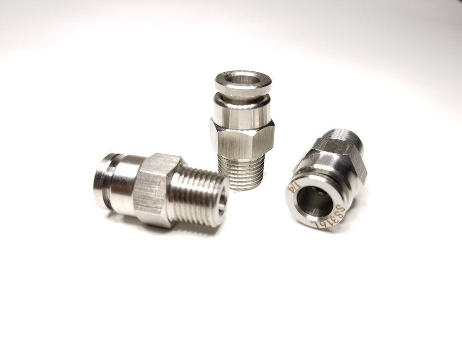 Twisted Tuning 1/4" Push-Lock 1/8"NPT Fitting
