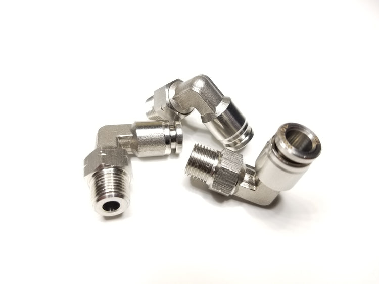 Twisted Tuning 90deg 1/4" Push-Lock 1/8"NPT Fitting